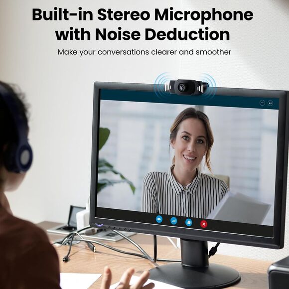 NIB- Wansview 106 - 1080P Webcam with Microphone - Picture 6 of 12